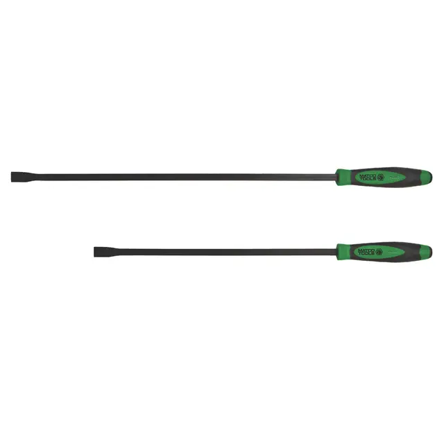 2 PIECE STRAIGHT AND CURVED TIP PRY BAR SET - GREEN
