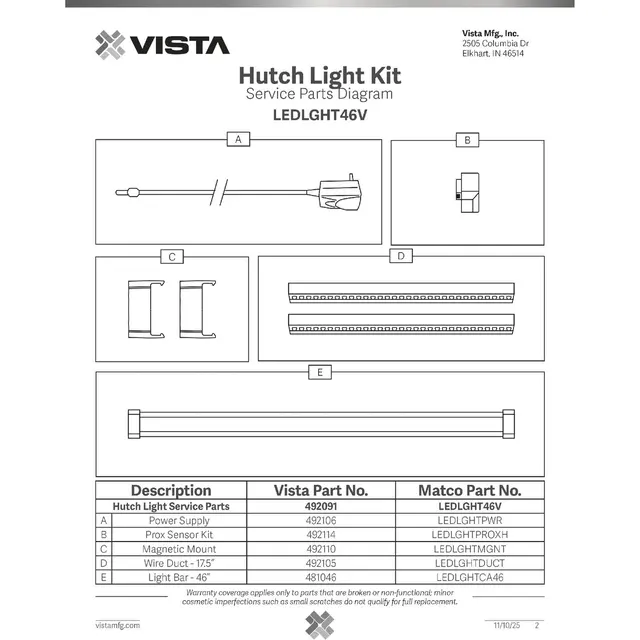 HUTCH LIGHT 46" LED