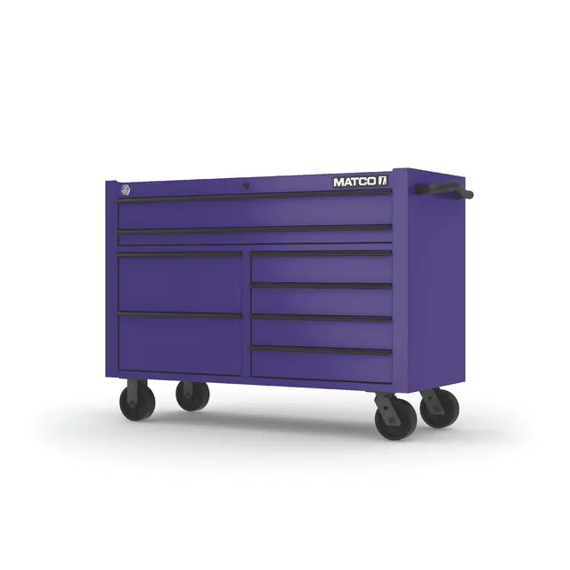54" x 22" DOUBLE-BAY 1s SERIES TOOLBOX (PURPLE/BLACK)
