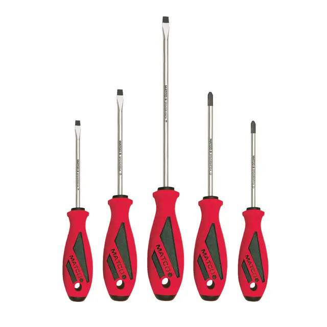 5 PIECE TOP TORQUE II™ SCREWDRIVER SET - RED