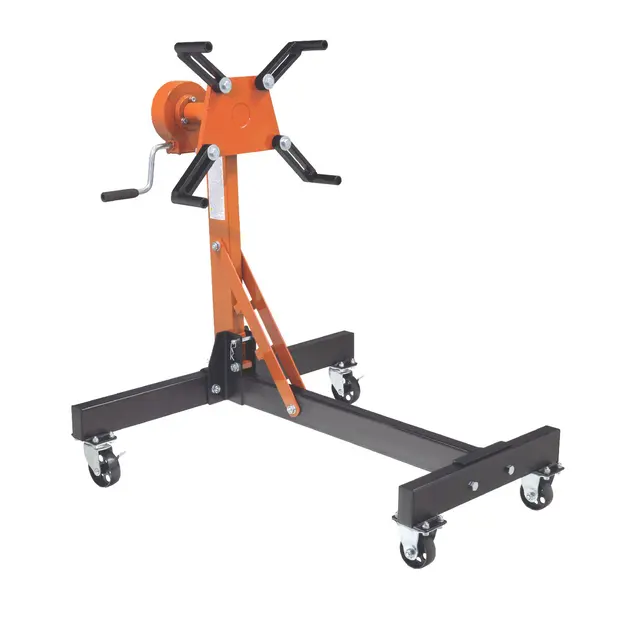 1000 LBS. ROTATING HEAD GEARED ENGINE STAND ORANGE