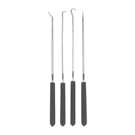 4 PIECE LONG HOOK AND PICK SET WITH CUSHION GRIP