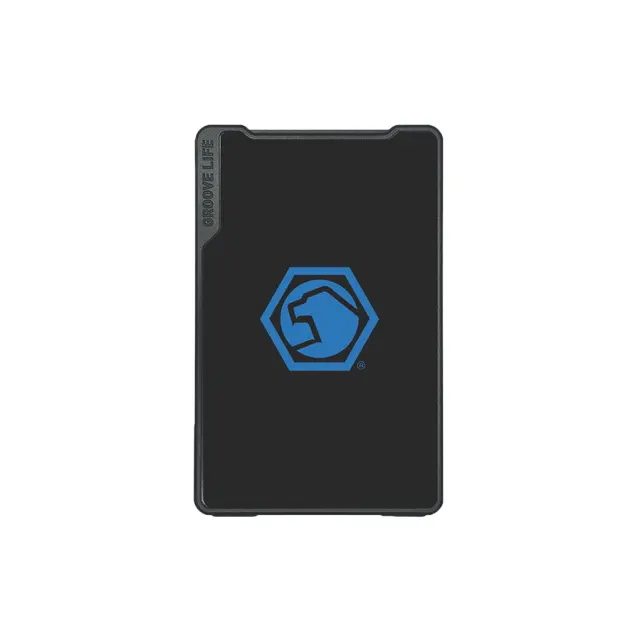 GROOVE LIFE X MATCO MONEY CLIP WALLET, MIDNIGHT BLACK, BLUE LOGO