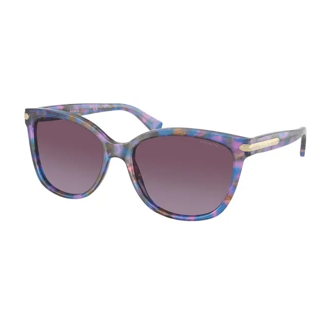 COACH WOMEN'S PURPLE CONFETTI TORTOISE WITH PURPLE GRADIENT LENSES
