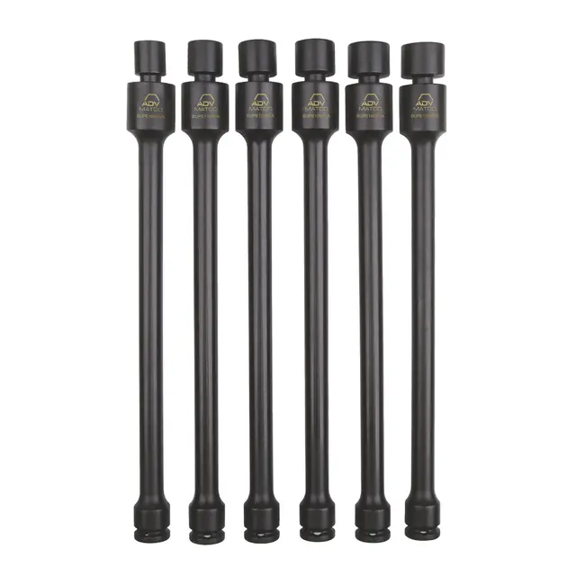 6 PIECE 3/8" DRIVE METRIC 6 POINT ADV IMPACT UNIVERSAL SOCKET EXTENSION SET