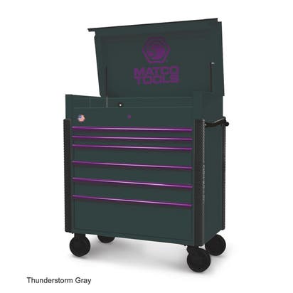 41 x 23 JSC773 Rolling Tool Cart (thunderstorm Gray/Purple) JSC773-TTP | Matco Tools