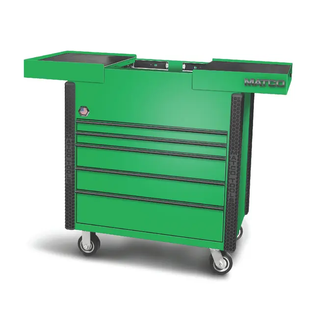 36” x 22” JSC653 SLIDING TOP TOOL CART (SCREAMIN' GREEN™/BLACK)