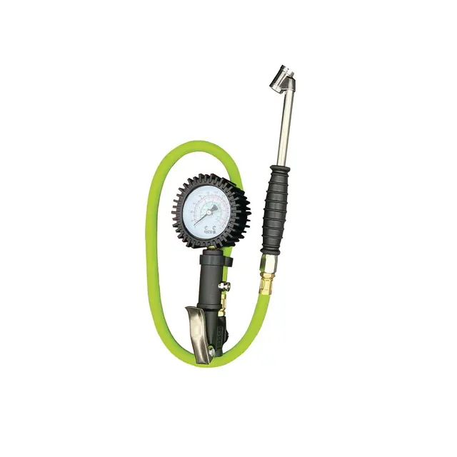 TIRE INFLATOR WITH PRESSURE GAUGE-GREEN