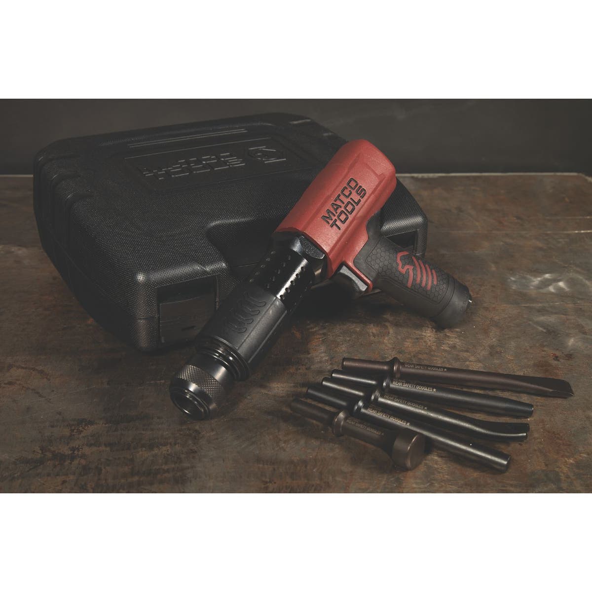 LONG BARREL PNEUMATIC AIR HAMMER KIT BURGUNDY MT2916K Matco Tools