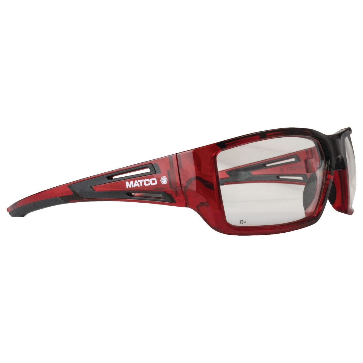 FORCEFLEX SAFETY GLASSES RED FULL FRAME WITH CLEAR LENSES FF5RTCLR