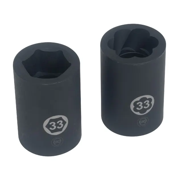 HEAVY-DUTY TRUCK LUG NUT SOCKET INSTALLER AND REMOVER, 33MM