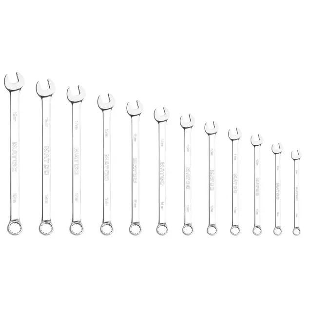 12 PIECE LONG METRIC COMBINATION WRENCH SET