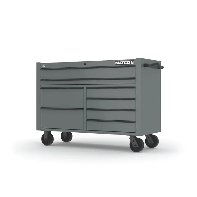 54" x 22" DOUBLE-BAY 1s SERIES TOOLBOX (GUN METAL GRAY/BLACK)