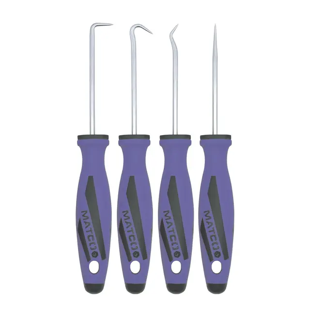 4 PIECE MINI HOOK AND PICK SET - PURPLE
