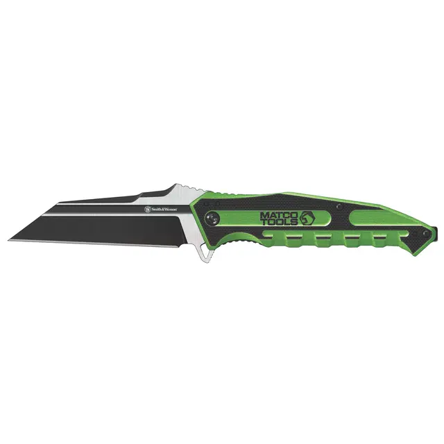 SMITH & WESSON X MATCO WHARNCLIFFE ASSISTED OPEN FOLDING KNIFE, GREEN