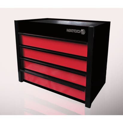 MINI LETTERSIZE TOOLBOX - BLACK WITH RED DRAWERS