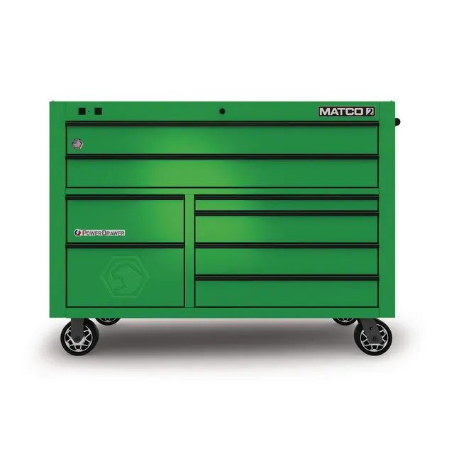 55" x 25" DOUBLE-BAY 2s SERIES TOOLBOX (SCREAMIN' GREEN™/BLACK)
