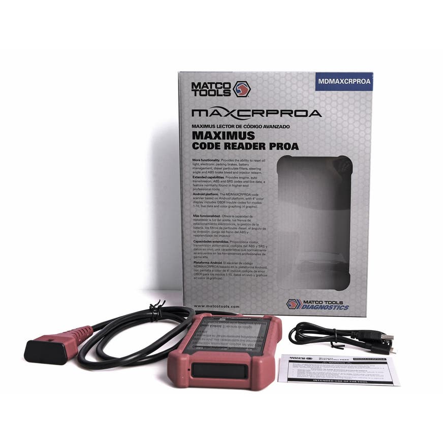 MAXIMUS ANDROID CODE READER PRO MDMAXCRPROA Matco Tools
