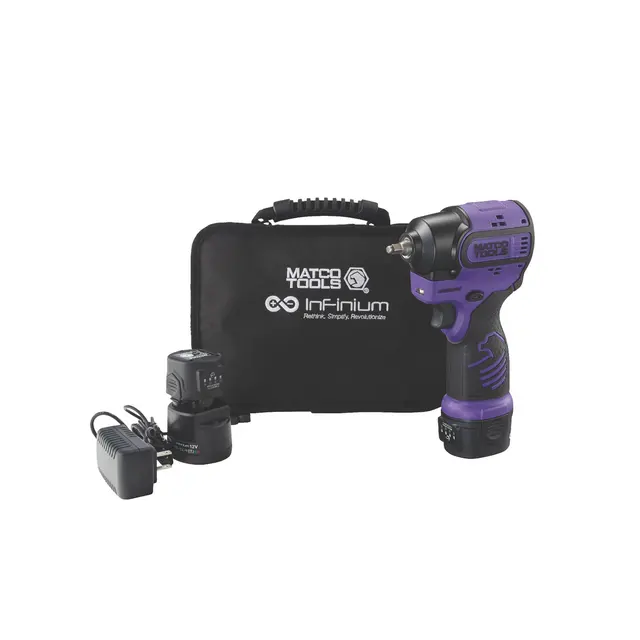 12V CORDLESS INFINIUM™ 1/4” STUBBY IMPACT WRENCH KIT - PURPLE