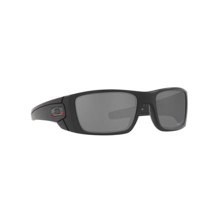 OAKLEY® SI FUEL CELL MATTE BLACK THIN RED LINE WITH PRIZM™ BLACK POLARIZED LENSES