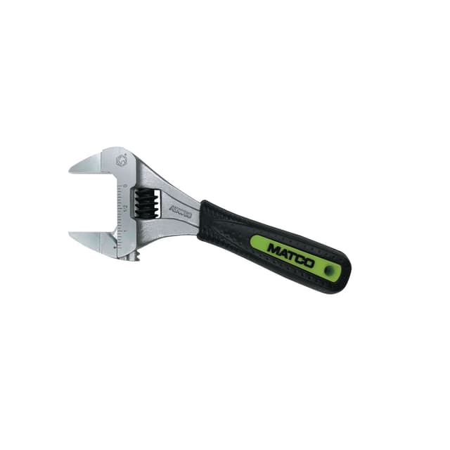 6" LONG SUPER WIDE OPENING ADJUSTABLE WRENCH WITH EXTRA SLIM JAWS