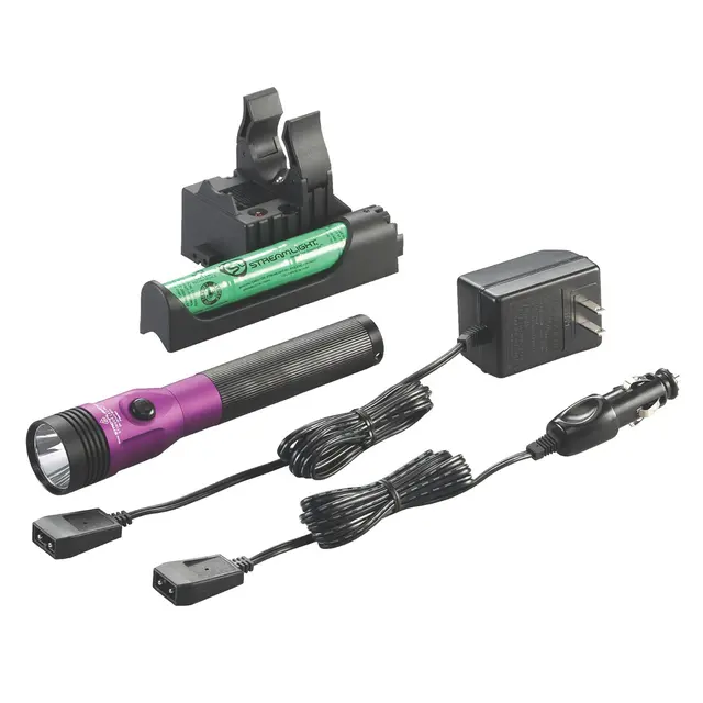 STREAMLIGHT STINGER 800 LUMENS LED RECHARGEABLE FLASHLIGHT WITH PIGGYBACK CHARGER-PURPLE