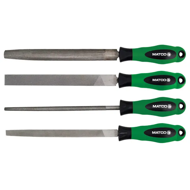 4 PIECE COMBO 8" FILE SET - GREEN