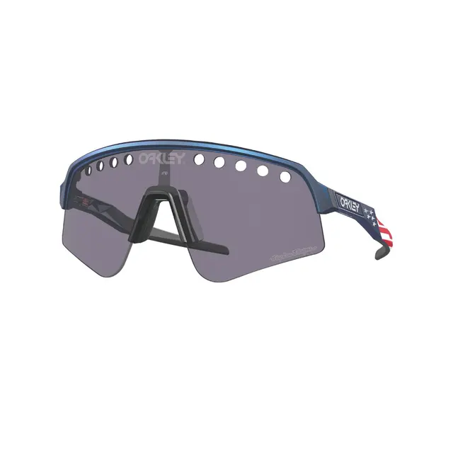 SUTRO LITE SWEEP SUNGLASS WITH TROY LEE CUSTOM BLUE COLORSHIFT FRAME AND PRIZM™ GREY LENSES