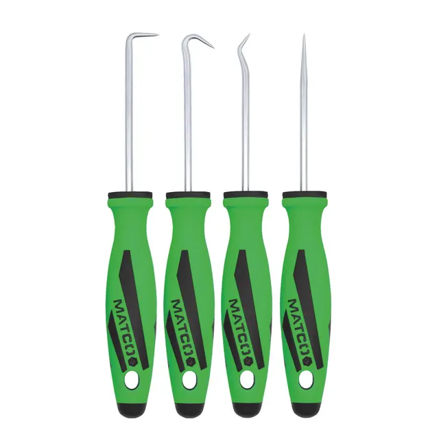4 PIECE MINI HOOK AND PICK SET - GREEN