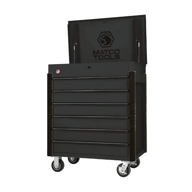 35” x 22” JSC483 ROLLING TOOL CART (THUNDERSTORM GRAY/BLACK)