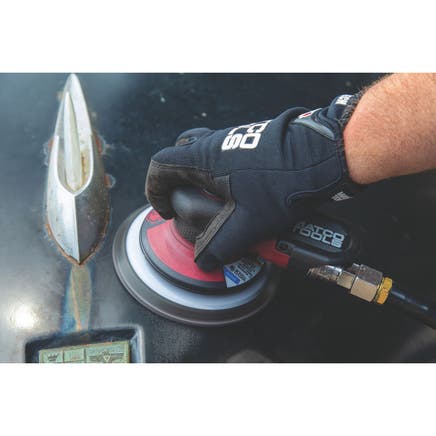 3/16" RANDOM ORBITAL PNEUMATIC LOW NOISE 6" PALM SANDER - BURGUNDY