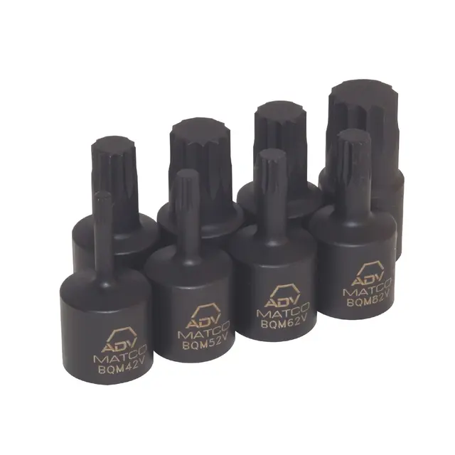 8 PIECE 3/8" DRIVE IMPACT TRIPLE SQUARE ADV BIT SET