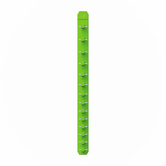 3/8" 14 POST MAGNETIC SOCKET RAIL - GREEN