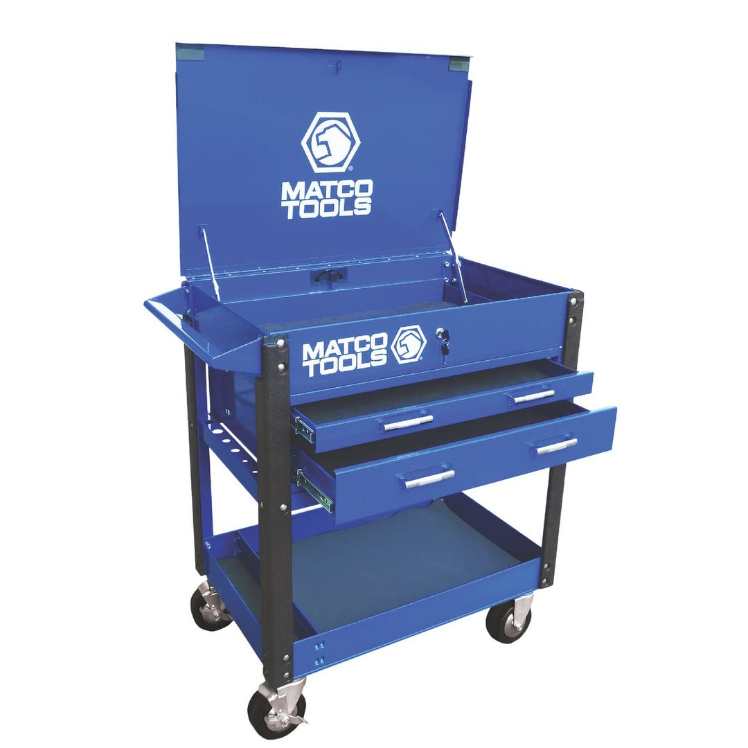 TWO DRAWER SERVICE CART BLUE MSC2BL Matco Tools