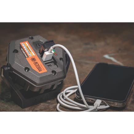 1,000 LUMENS MINI HANDHELD RECHARGEABLE FLOODLIGHT - ORANGE