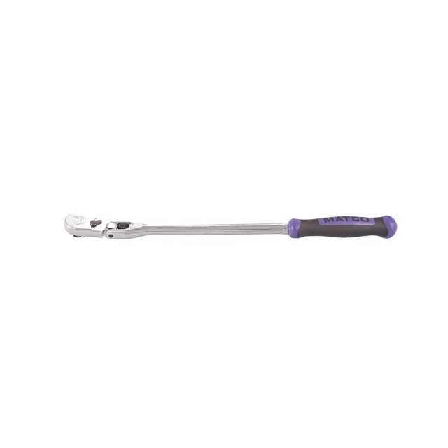 3/8" DRIVE 15-1/2" EIGHTY8 TOOTH LOCKING FLEX RATCHET WITH ERGO HANDLE - PURPLE