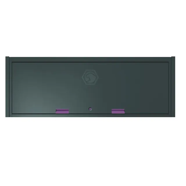 "79" x 28" TRIPLE-BAY 4s SERIES HUTCH" (GREY/PURPLE)