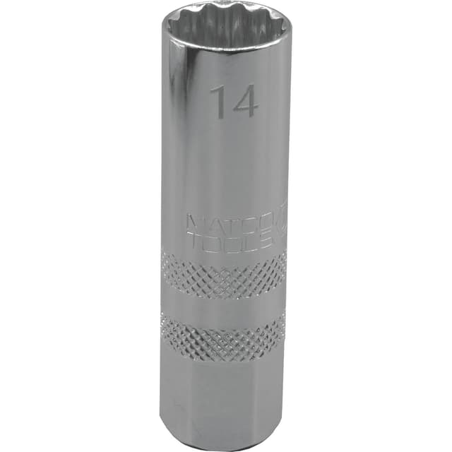 3/8" DRIVE 14mm METRIC 12 POINT 2½" LONG MAGNETIC SPARK PLUG SOCKET