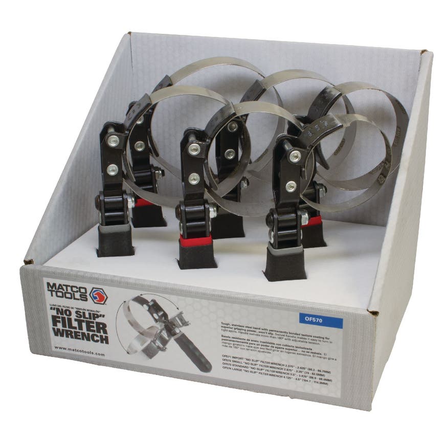 6 PACK SWIVEL GRIPPER OIL FILTER WRENCHES OF570 Matco Tools