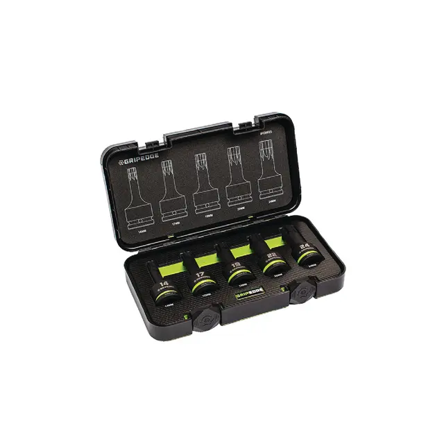 5 PIECE - IMPACT METRIC RPT HEX BIT SOCKET - 3/4" DRIVE