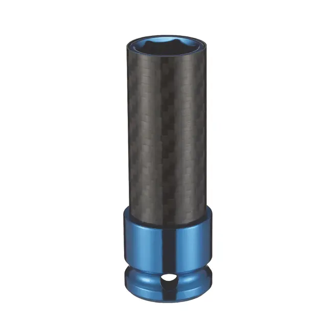 1/2" DRIVE 17MM METRIC 6 POINT THIN WALL SOCKET - BLUE