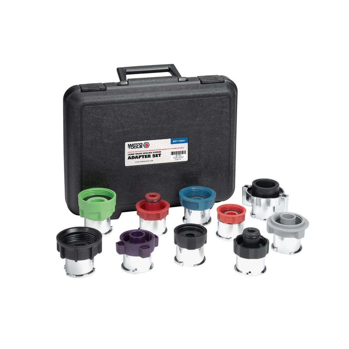 10 PIECE TRUCK COOLING SYSTEM ADAPTER SET MPT10001 Matco Tools