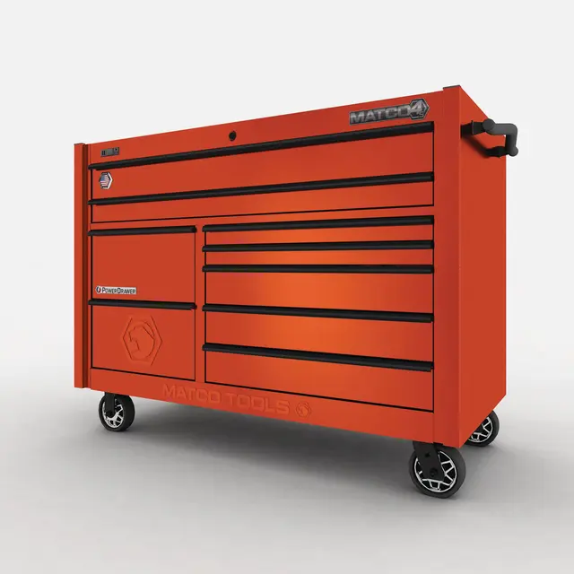 57" x 28" DOUBLE-BAY 4s SERIES TOOLBOX (TALON ORANGE/TACTICAL BLACK)