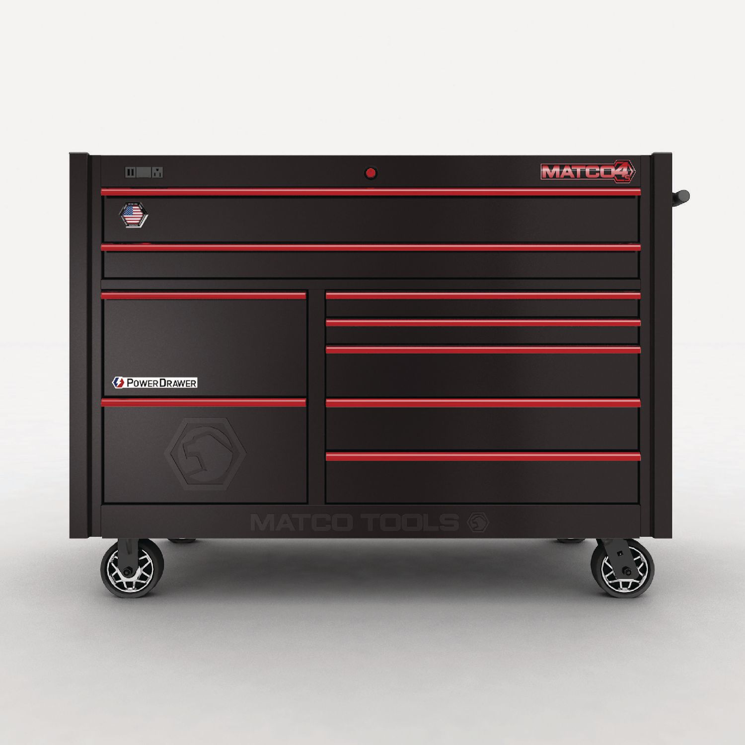 MINI LETTERSIZE TOOLBOX - BLACK WITH RED DRAWERS MLBOXBLKR