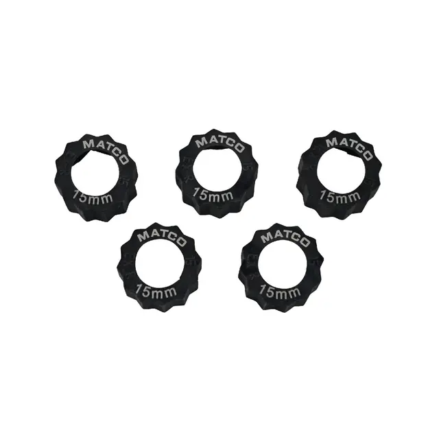 5 PIECE 15MM HEX GRIP EXTRACTOR RING