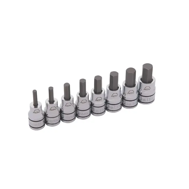 8 PIECE 3/8" DRIVE METRIC ADV HEX BIT SOCKET SET