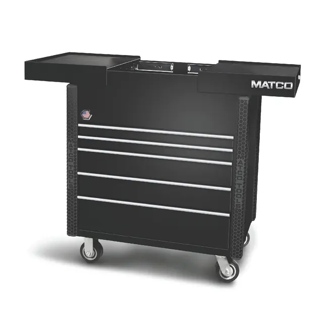 36” x 22” JSC653 SLIDING TOP TOOL CART (OUTLAW BLACK/CHROME)