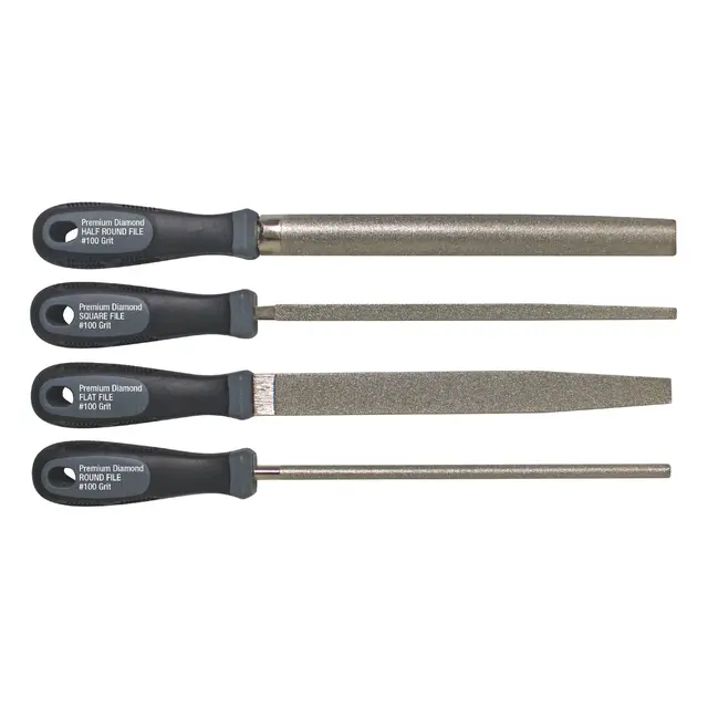 4 PIECE 8" DIAMOND FILE SET