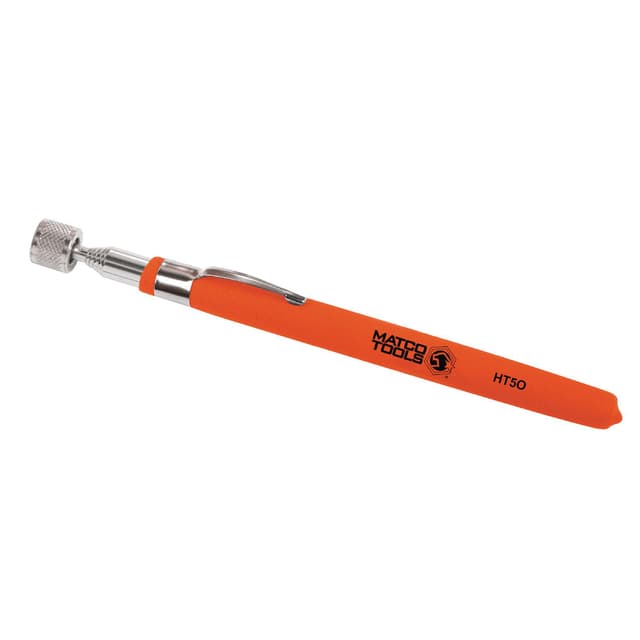 POCKET SIZE TELESCOPIC MAGNETIC PICK-UP TOOL WITH POWERCAP - ORANGE HANDLE