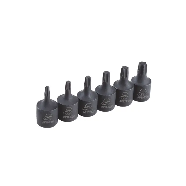 1/4" DRIVE 6 PIECE ADV TORX BIT SOCKET SET